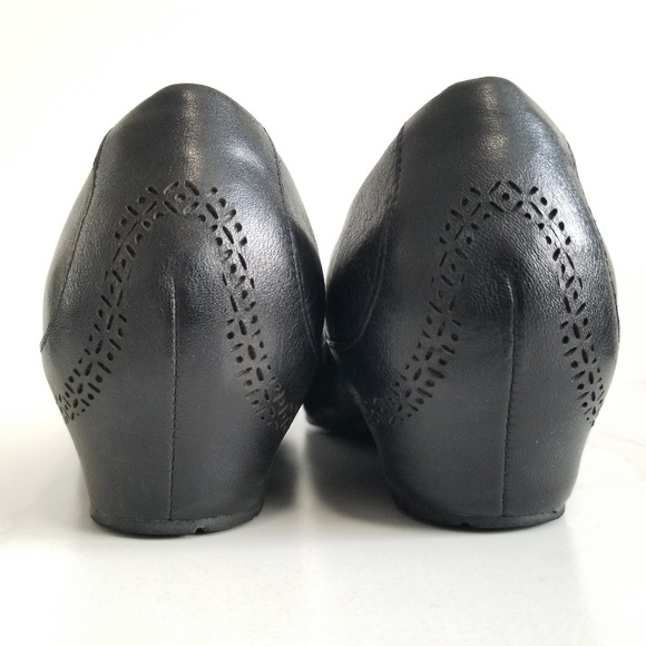 Clarks Unstructured Pumps Peep Toe Low Heels - Picture 10 of 12